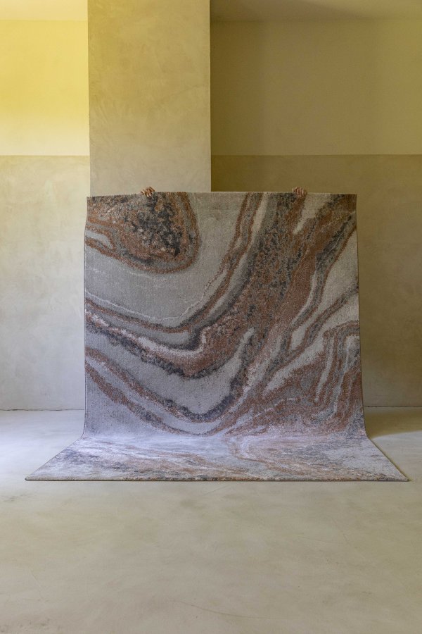 ZUIVER Solar gulvtppe, m. mnster, rektangulr - gr og terra decolan (160x230)