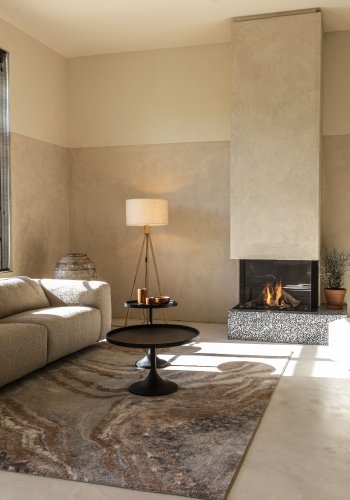 ZUIVER Solar gulvtppe, m. mnster, rektangulr - gr og terra decolan (160x230)