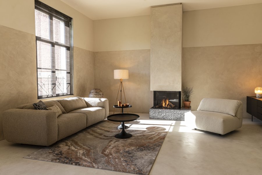 ZUIVER Solar gulvtppe, m. mnster, rektangulr - gr og terra decolan (160x230)