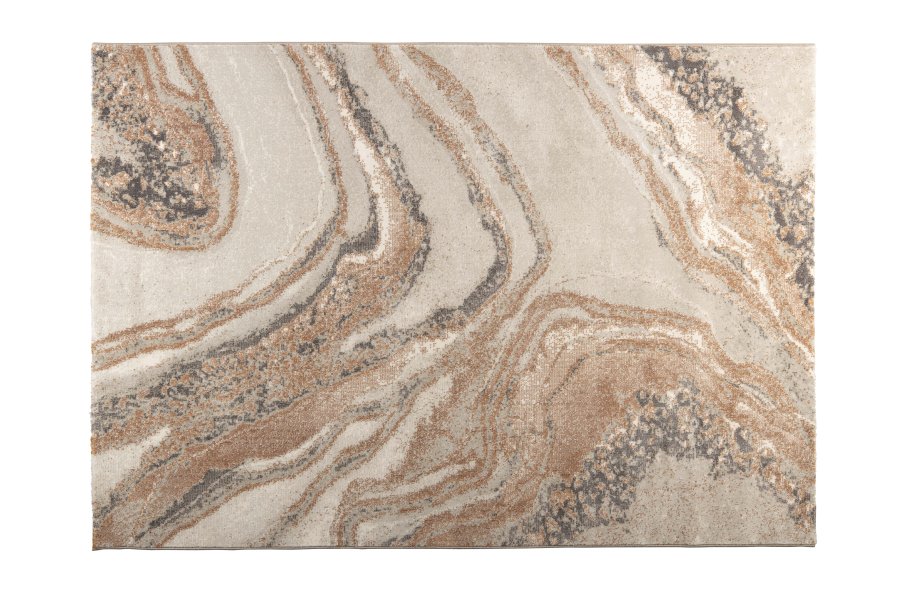 ZUIVER Solar gulvtppe, m. mnster, rektangulr - gr og terra decolan (200x290)