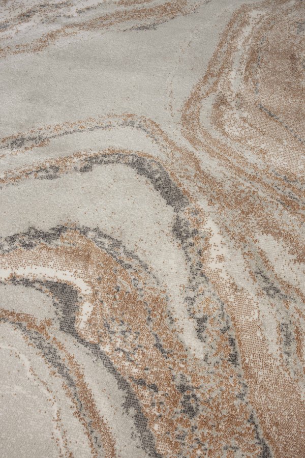 ZUIVER Solar gulvtppe, m. mnster, rektangulr - gr og terra decolan (200x290)