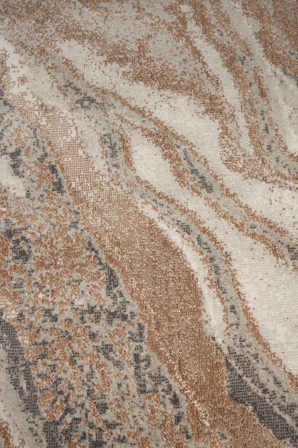 ZUIVER Solar gulvtppe, m. mnster, rektangulr - gr og terra decolan (200x290)