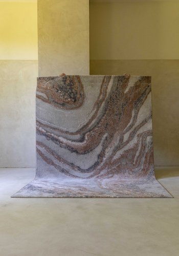 ZUIVER Solar gulvtppe, m. mnster, rektangulr - gr og terra decolan (200x290)