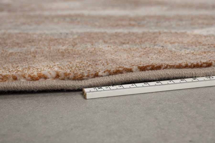 ZUIVER Solar gulvtppe, m. mnster, rund - gr og terra decolan (200)