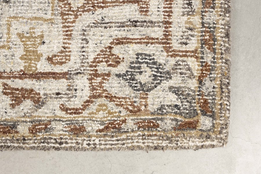 DUTCHBONE Amori gulvtppe, rektangulr - gr og mursten polyester og uld (160X230)