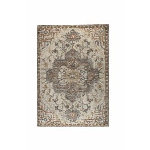 DUTCHBONE Amori gulvtppe, rektangulr - gr og mursten polyester og uld (200x300)