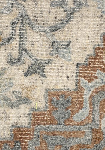 DUTCHBONE Amori gulvtppe, rektangulr - gr og mursten polyester og uld (200x300)