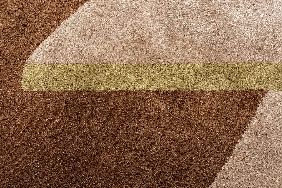 ZUIVER Phila gulvtppe, m. mnster - terra polyester (160x257)