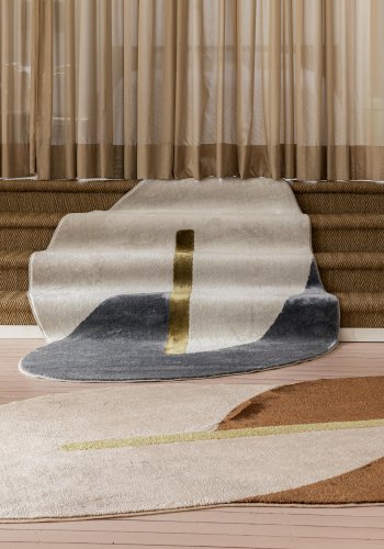 ZUIVER Phila gulvtppe, m. mnster - terra polyester (160x257)