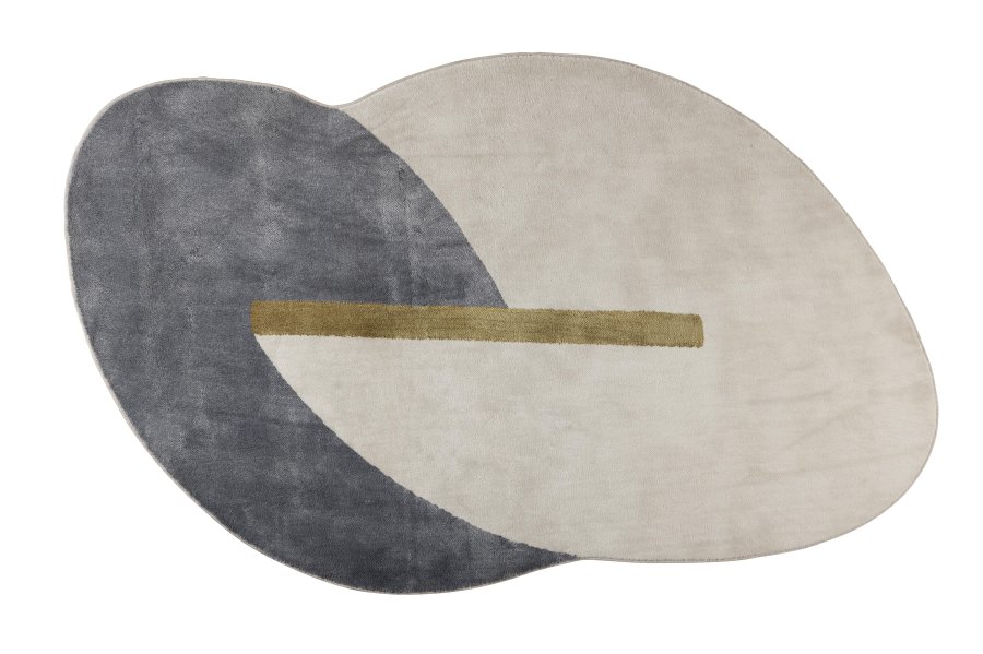 ZUIVER Phila gulvtppe, m. mnster - bl polyester (160x257)