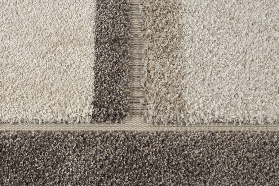 ZUIVER Zest gulvtppe, m. mnster, oval - gr uld (160x230)