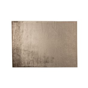 DUTCHBONE Dots gulvtppe, rektangulr - karamel brun polyester, viskose, linned (170X240)