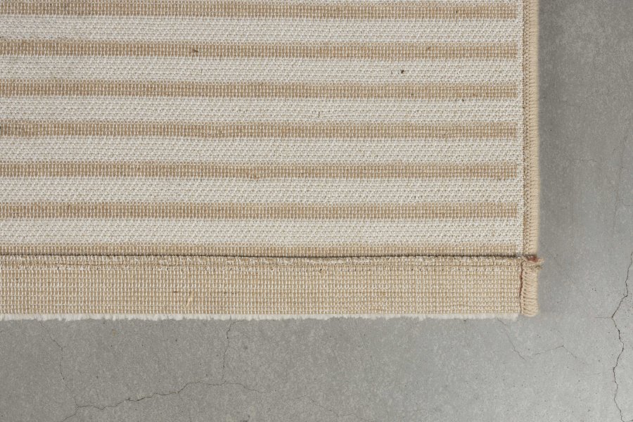 ZUIVER Shore gulvtppe, m. mnster, rektangulr - sand decolan (200x290)