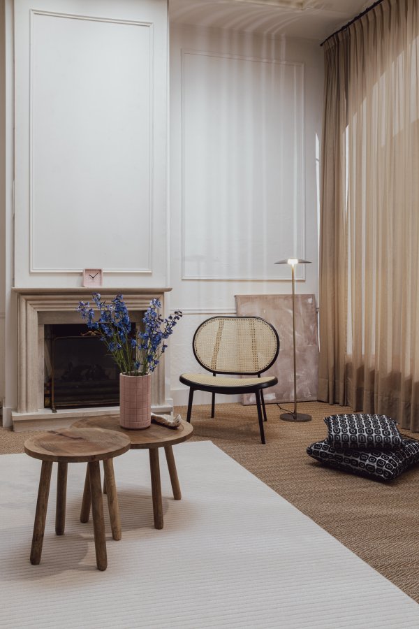 ZUIVER Shore gulvtppe, m. mnster, rektangulr - sand decolan (200x290)