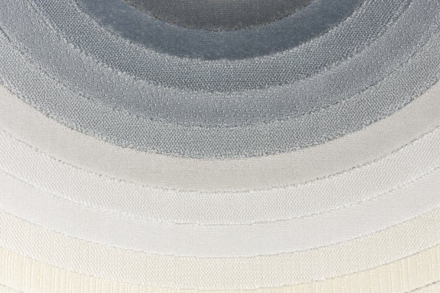 ZUIVER Olympic gulvtppe, m. mnster, oval - bl decolan (200x290)