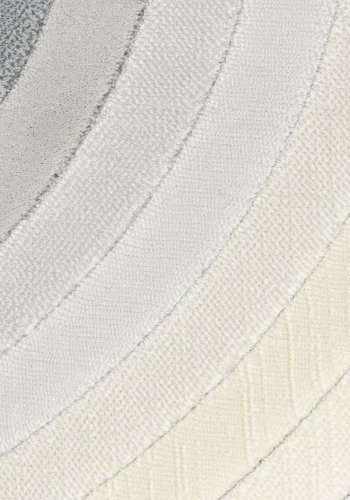 ZUIVER Olympic gulvtppe, m. mnster, oval - bl decolan (200x290)