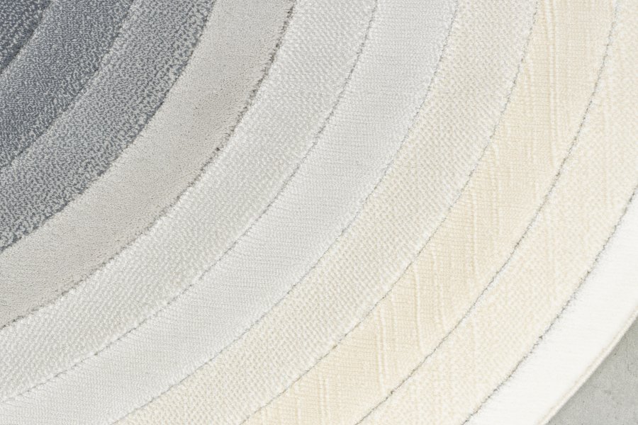 ZUIVER Olympic gulvtppe, m. mnster, oval - bl decolan (200x290)