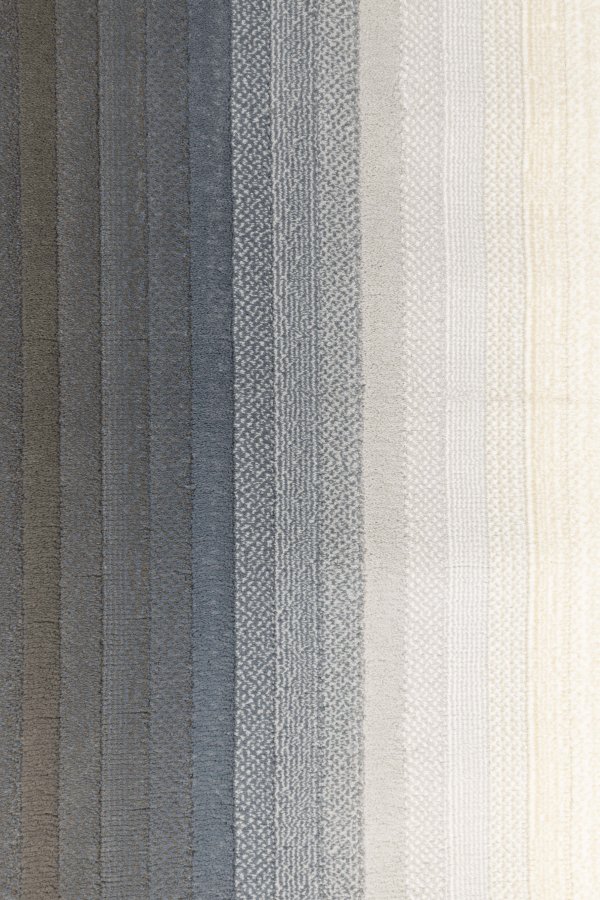 ZUIVER Olympic gulvtppe, m. mnster, oval - bl decolan (67x245)