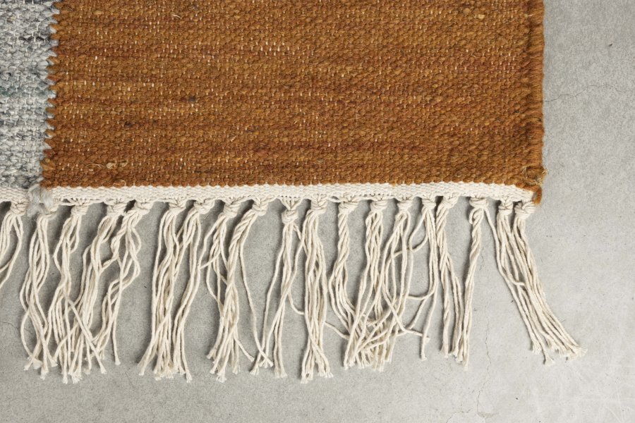 DUTCHBONE Pavillon gulvtppe, rektangulr - brun og multifarvet uld (160x230)