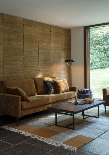 DUTCHBONE Pavillon gulvtppe, rektangulr - brun og multifarvet uld (160x230)