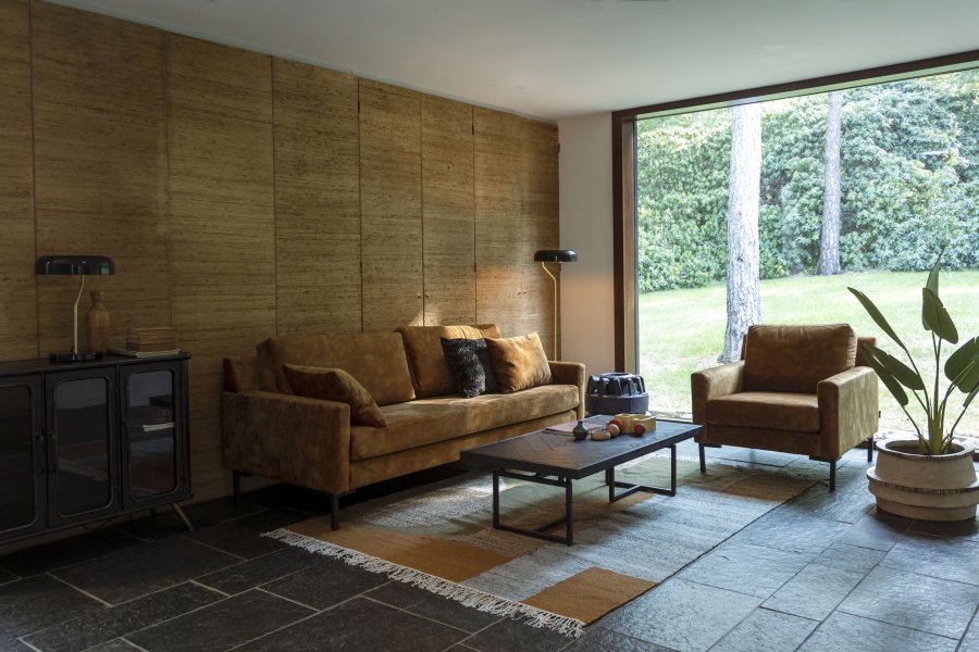 DUTCHBONE Pavillon gulvtppe, rektangulr - brun og multifarvet uld (160x230)