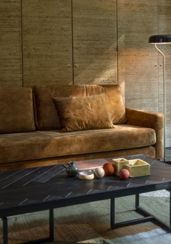 DUTCHBONE Pavillon gulvtppe, rektangulr - brun og multifarvet uld (200x300)