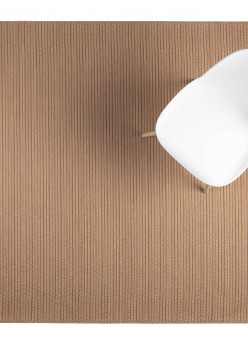 ZUIVER Waves gulvtppe, rektangulr - laks orange uld (170x240)