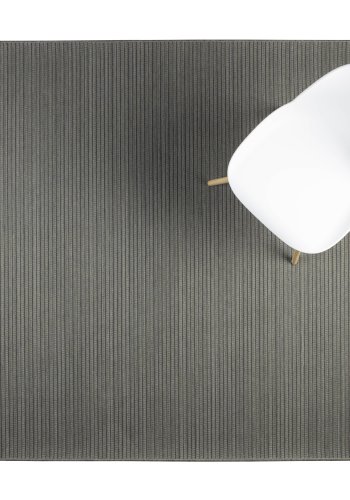 ZUIVER Waves gulvtppe, rektangulr - stengrn uld (170x240)