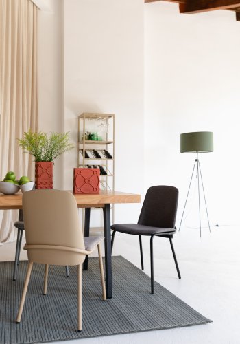 ZUIVER Waves gulvtppe, rektangulr - stengrn uld (170x240)