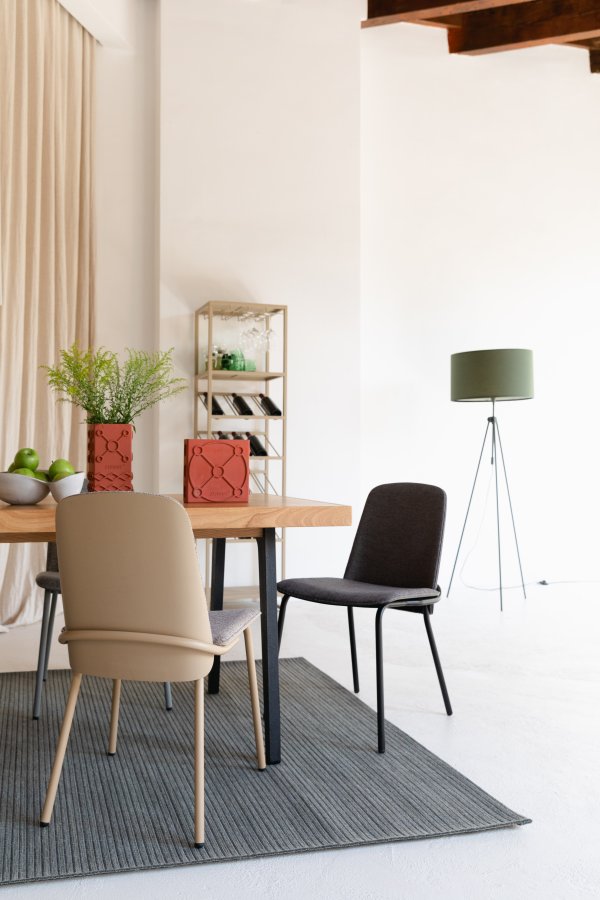 ZUIVER Waves gulvtppe, rektangulr - stengrn uld (170x240)