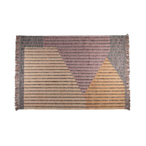 DUTCHBONE Hampton gulvtppe, rektangulr - lilla og multifarvet bomuld (160x230)