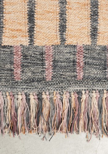 DUTCHBONE Hampton gulvtppe, rektangulr - lilla og multifarvet bomuld (160x230)