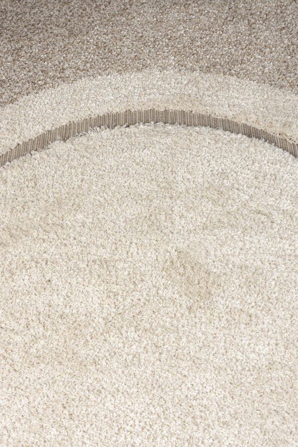 ZUIVER Spark gulvtppe, m. mnster, oval - beige uld (160x300)