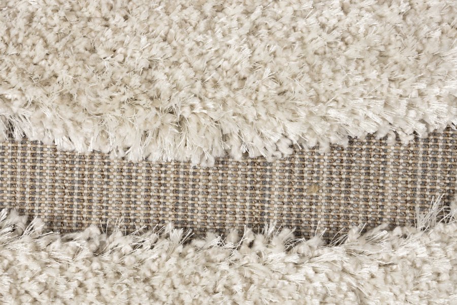 ZUIVER Spark gulvtppe, m. mnster, oval - beige uld (160x300)