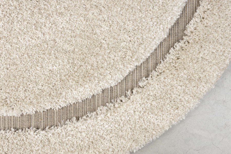 ZUIVER Spark gulvtppe, m. mnster, oval - beige uld (160x300)