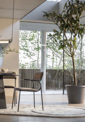 ZUIVER Spark gulvtppe, m. mnster, oval - beige uld (160x300)