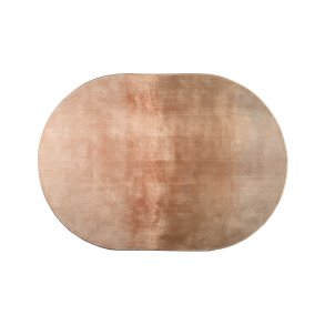 ZUIVER Sunset gulvtppe, oval - lyserd polyester (160x230)