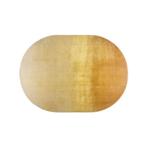 ZUIVER Sunset gulvtppe, oval - gul polyester (160x230)