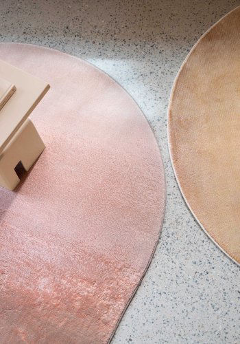 ZUIVER Sunset gulvtppe, oval - gul polyester (160x230)