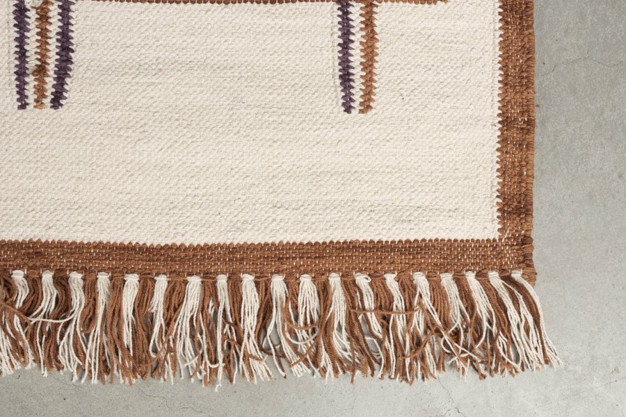 DUTCHBONE Gambit gulvtppe, rektangulr - terracotta og multifarvet bomuld (160x230)