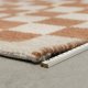 ZUIVER Checker gulvtppe, m. mnster - beige genbrugsplastik (160x230)