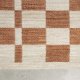 ZUIVER Checker gulvtppe, m. mnster - beige genbrugsplastik (160x230)