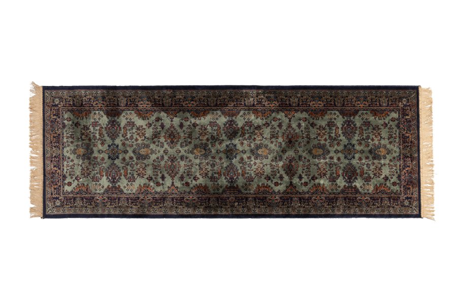 WHITE LABEL LIVING Raz gulvtppe, rektangulr - grn og multifarvet viskose (240x80)