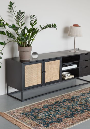 WHITE LABEL LIVING Raz gulvtppe, rektangulr - camel og multifarvet viskose (240x80)