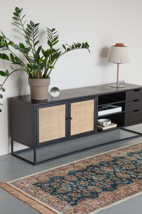 WHITE LABEL LIVING Raz gulvtppe, rektangulr - camel og multifarvet viskose (240x80)