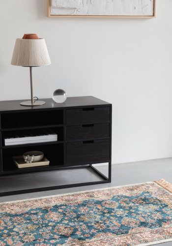 WHITE LABEL LIVING Raz gulvtppe, rektangulr - camel og multifarvet viskose (240x80)