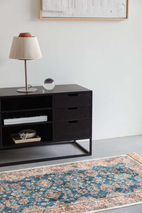 WHITE LABEL LIVING Raz gulvtppe, rektangulr - camel og multifarvet viskose (240x80)