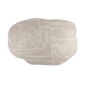 ZUIVER Former gulvtppe, m. mnster - hvid uld (160x230)