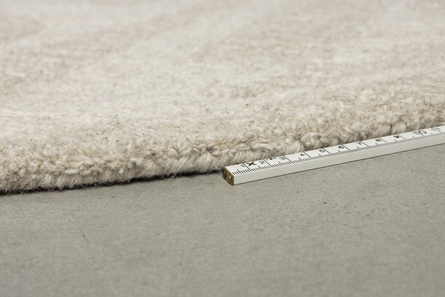 ZUIVER Former gulvtppe, m. mnster - hvid uld (160x230)