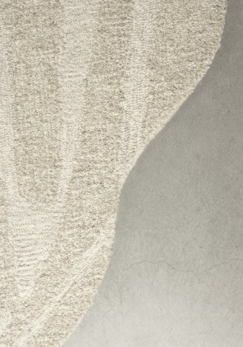 ZUIVER Former gulvtppe, m. mnster - hvid uld (160x230)